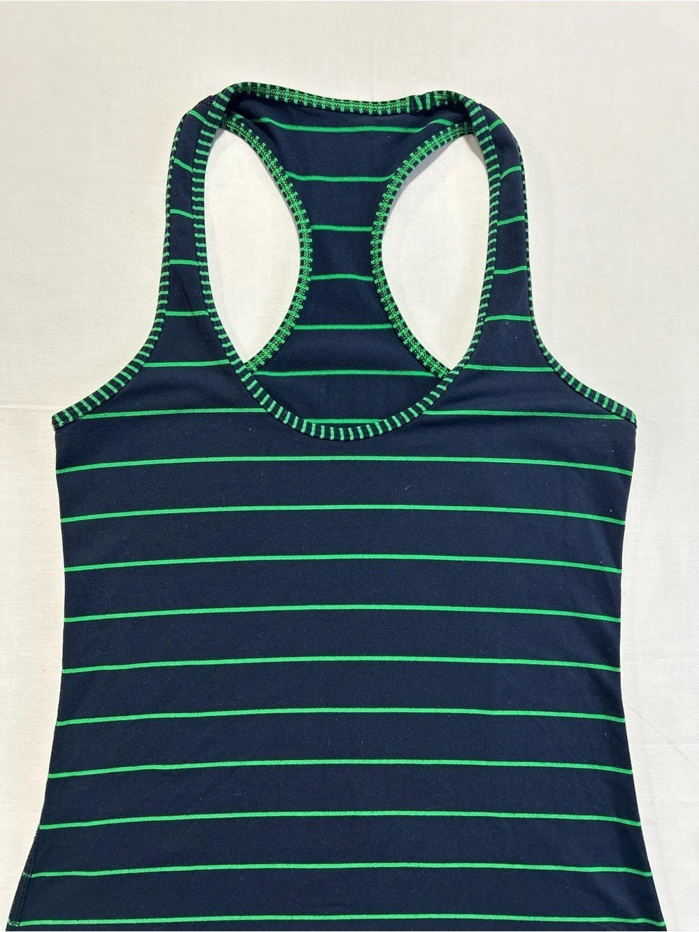 lululemon Cool Racerback Striped Tank Blue & Green size 4